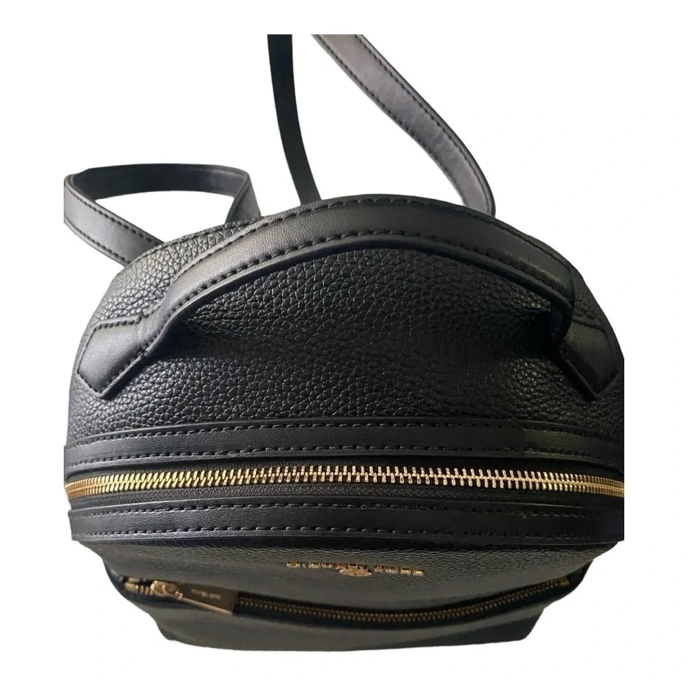 NWT-MICHAEL KORS-VALERIE-BLACK PEBBLED LEATHER BACKPACK-38F2G9VB2L